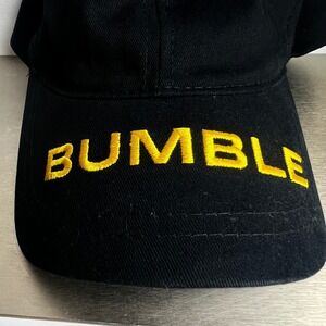 Bumble Dating App Baseball Cap Black Yellow Logo Embroidered Strapback Dad Hat